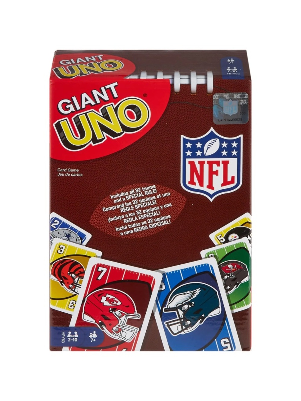 Giant UNO NFL Game For Kids, Adults & Family Night NEW